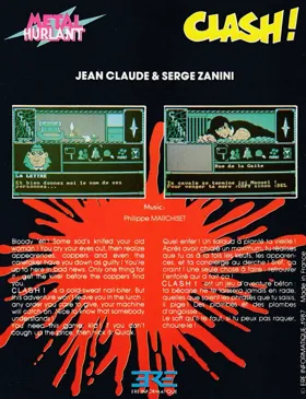 Clash (F) (2 faces) (1987) box cover back